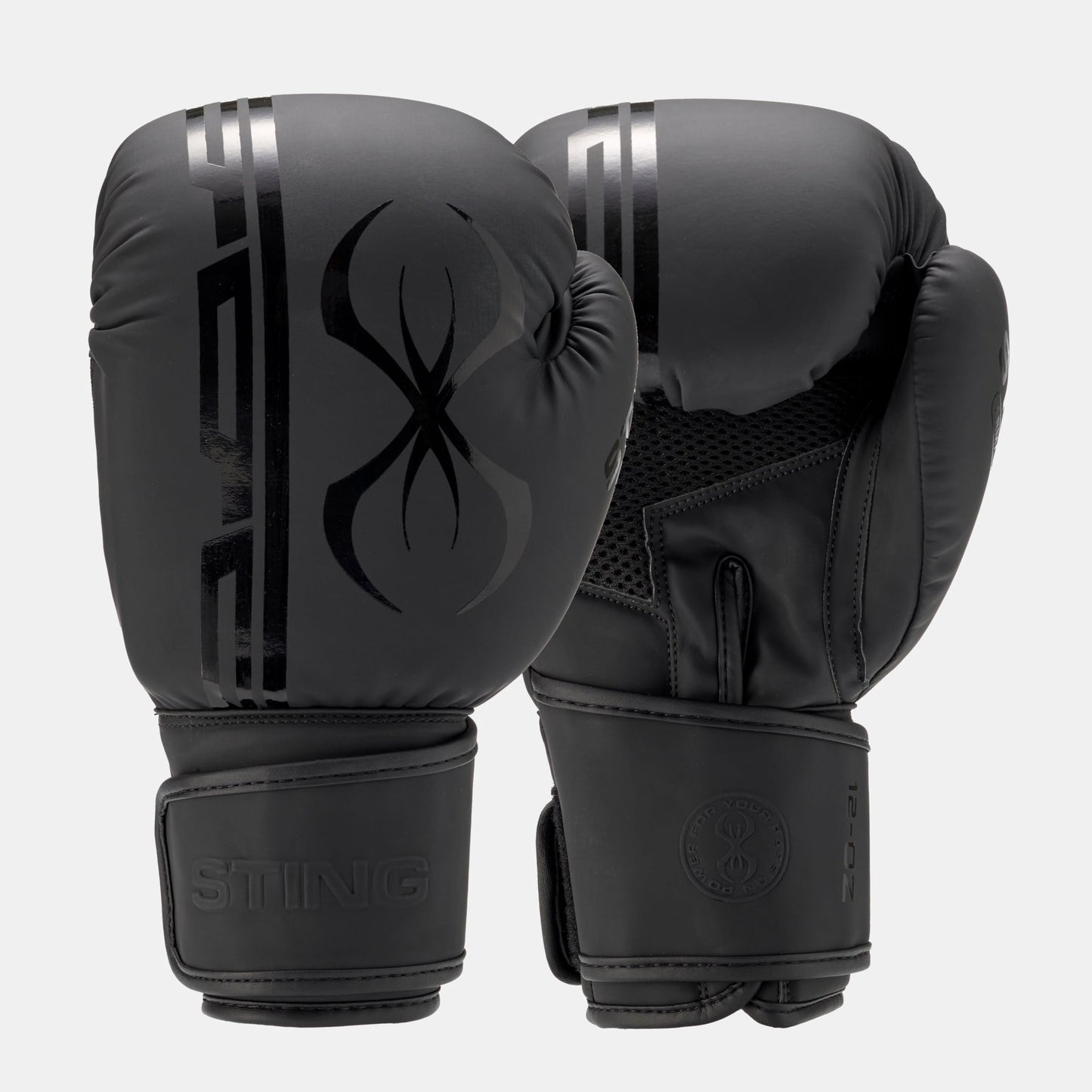 STING Armaplus Boxing Gloves Matte-Finished High-Tech Gloves for Boxing MMA Muay Thai and More Shock-Absorbent Boxing Gloves for Men and Women Boxing Equipment Black 16 Oz.