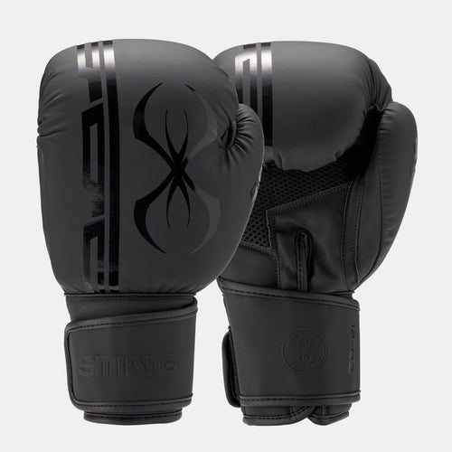 STING Armaplus Boxing Gloves Matte-Finished High-Tech Gloves for Boxing MMA Muay Thai and More Shock-Absorbent Boxing Gloves for Men and Women Boxing Equipment Black 16 Oz.